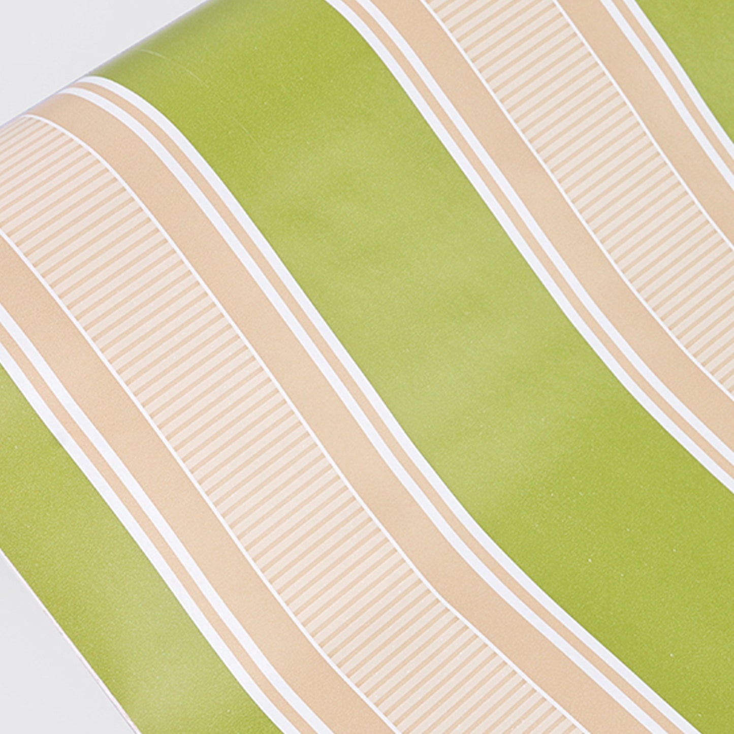 Beatiful Mixure of Green & Golden Stripes Self Adhesive Self Adhesive Classics PVC Vinyl Waterproof wallpaper