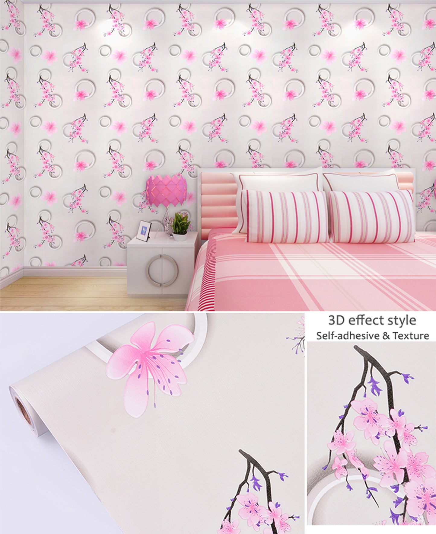 akadeco HY9171 Combined White Hexagons Self Adhesive Minimal Art wallpaper