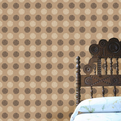 akadeco SA-1107 Decorative Lined Circles Classic Wallpaper