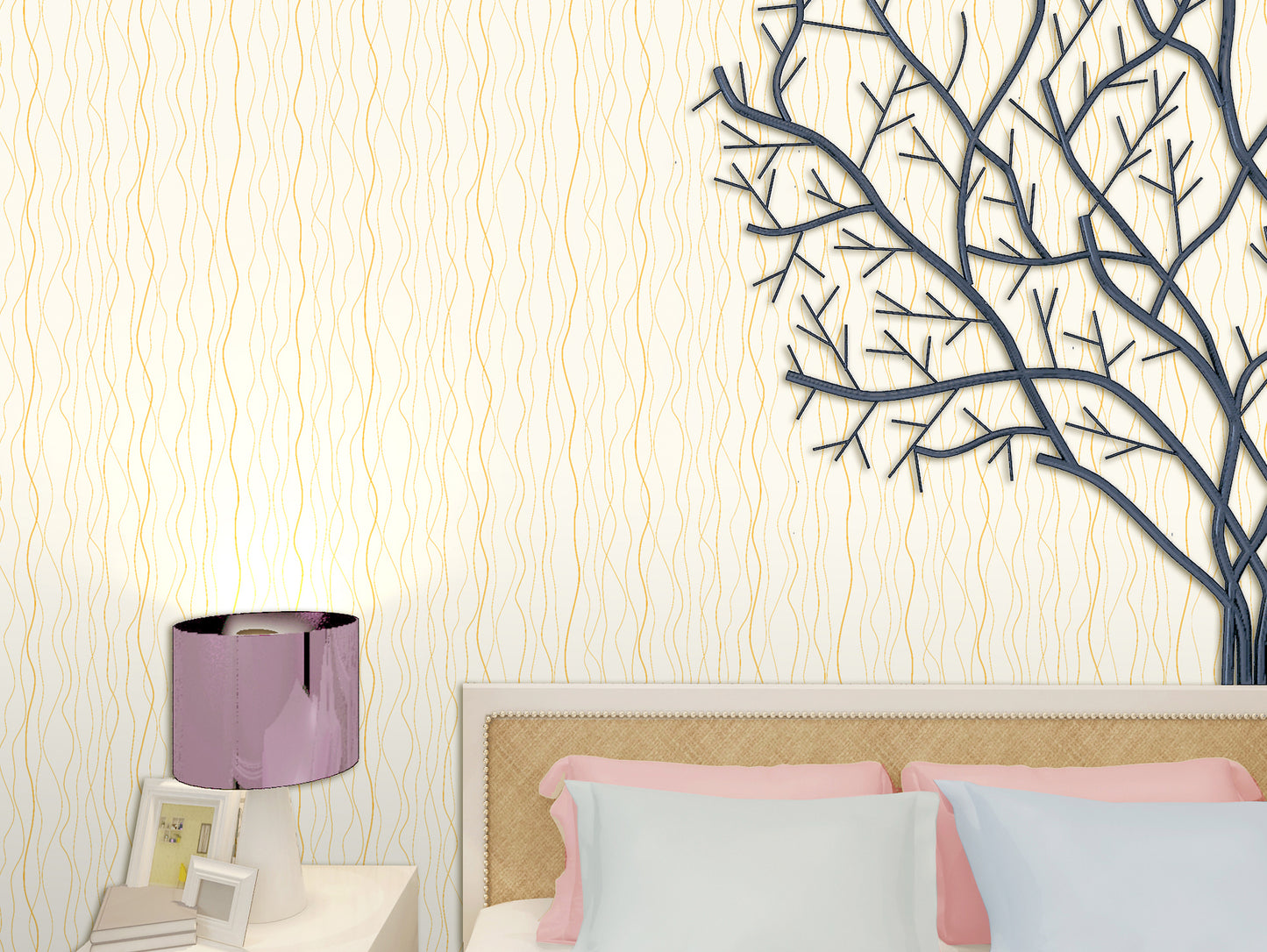 HY9146 Shade of Ivory self adhesive wallpaper