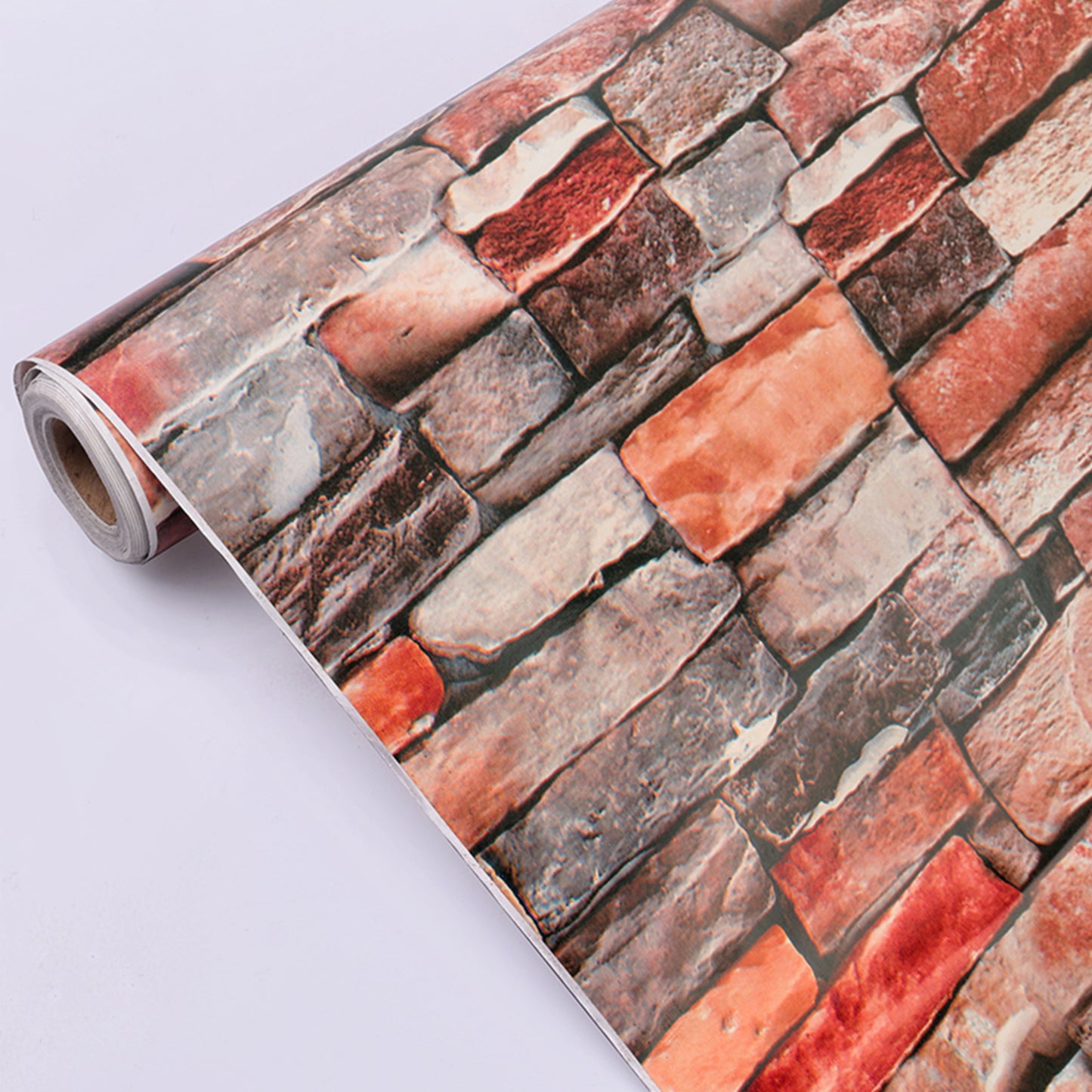 Multi Shades of Reddish Bricks Abstract Wallpaper