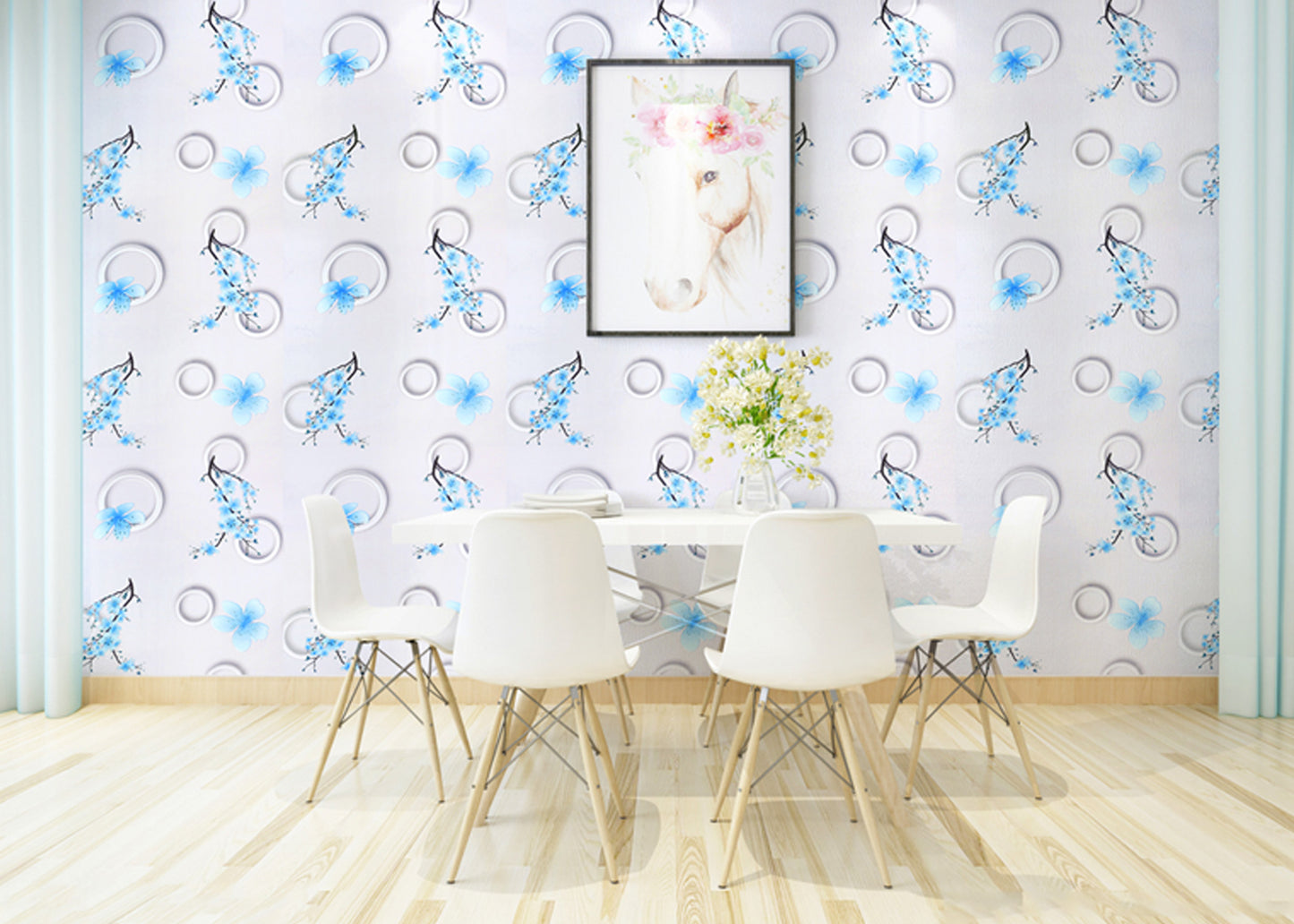 HY9168 Beauty of Art of Squres self adhesive wallpaper