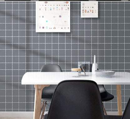 HY9194 Grey Chex Decorative Wallpaper