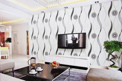 HY9141 Shades of Black & White self adhesive wallpaper