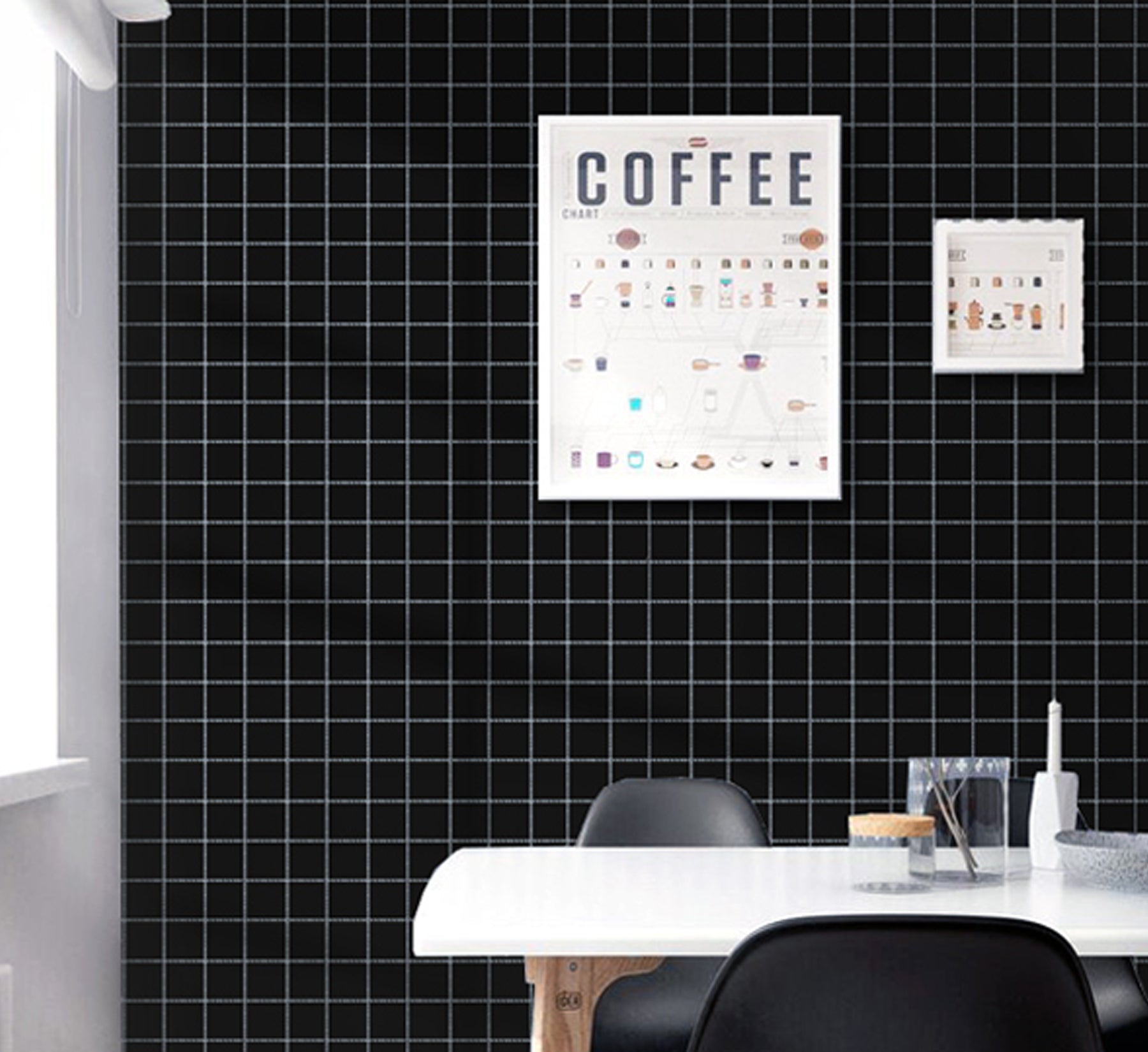 HY9191 Classic Black Decorative Wallpaper