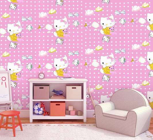 HY9133 Collection Beutiful Kitti Classics Wallpaper