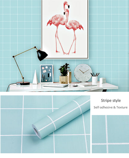 akadeco HY9195 Skyblue Chex Decorative Wallpaper