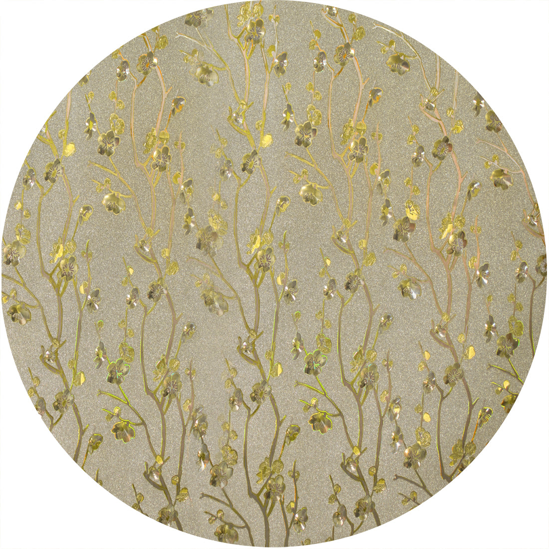 Shined Golden Floral Collection PVC Vinyl Waterproof Wallpaper