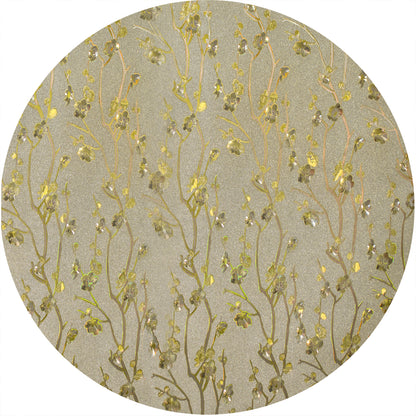 Shined Golden Floral Collection PVC Vinyl Waterproof Wallpaper