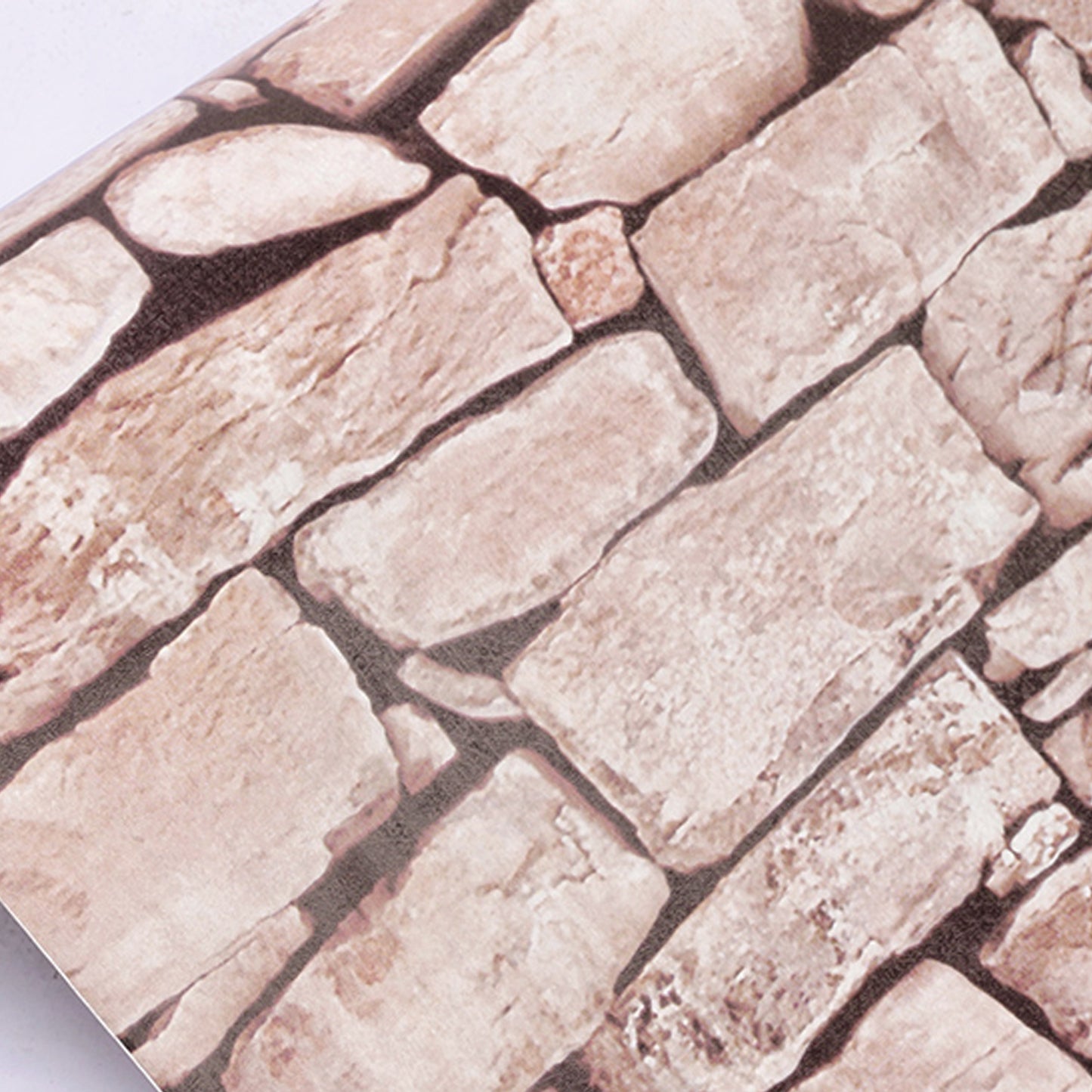 akadeco HY9233 Shade of Light Brown Bricks Decorative Wallpaper