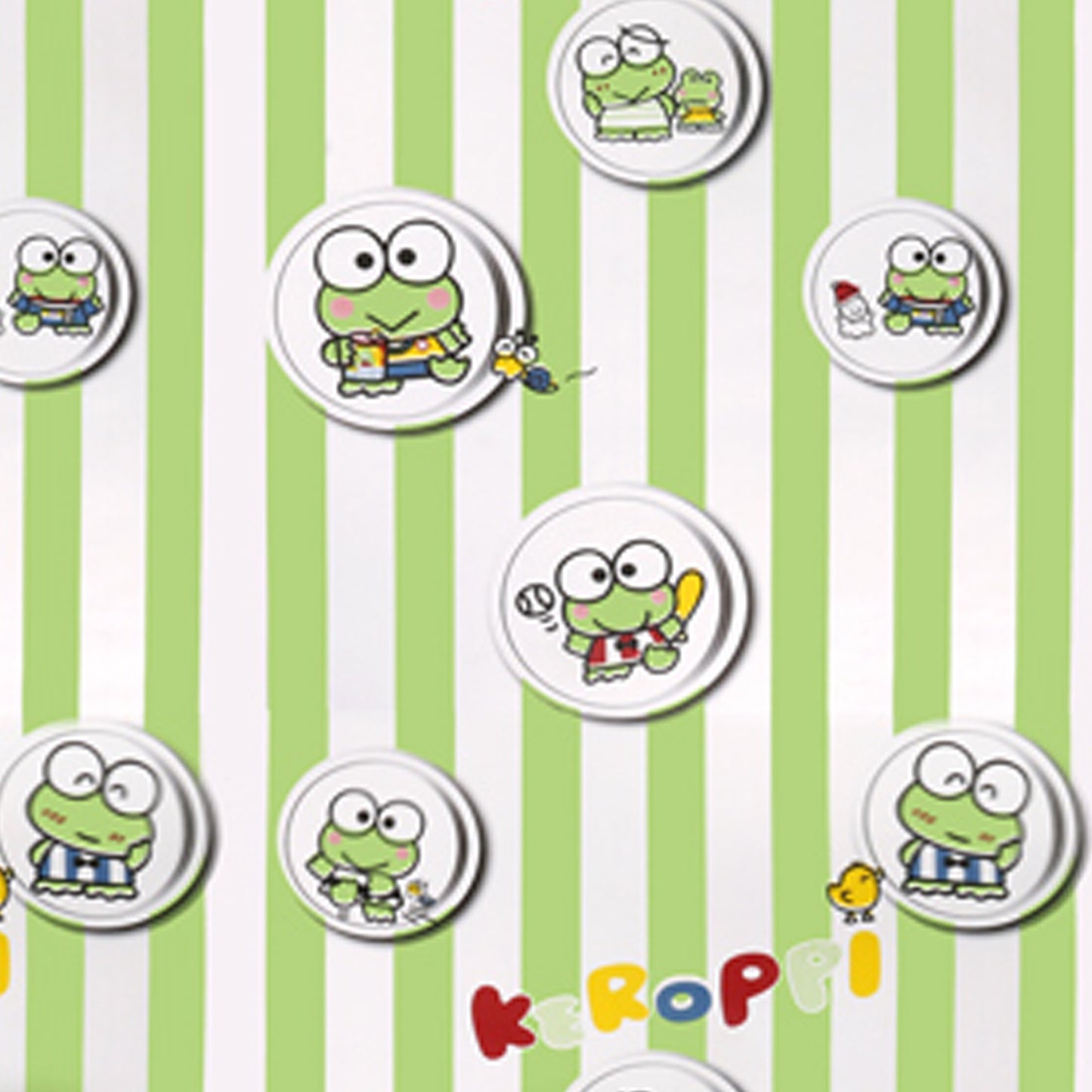 akadeco HY9220 Peppy Green Animation & Cartoons Theme Based Wallpaper