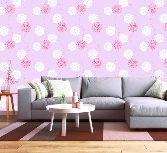 HY9109 self Adhesive Decorative multipupose Pink White Floral Waterproof PVC Wallpaper