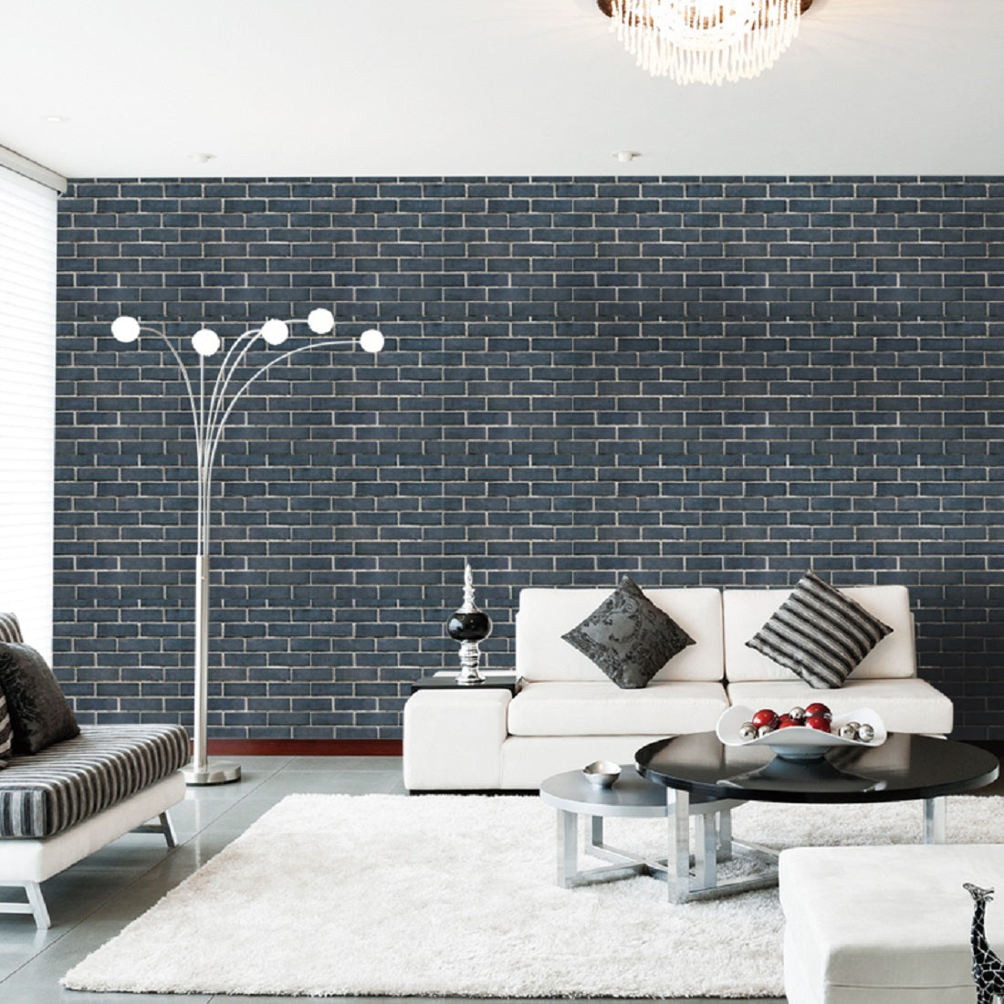 akadeco SA-1009 Classic Decorative Bricks Pattern Wallpaper