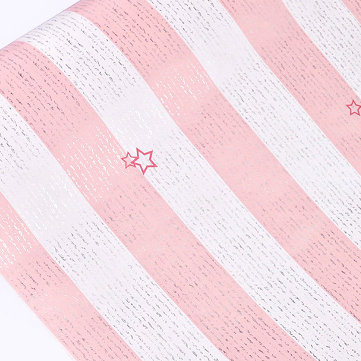 Pink White Combination With Stripe Pattern Self Adhesive Decorative wallpaper