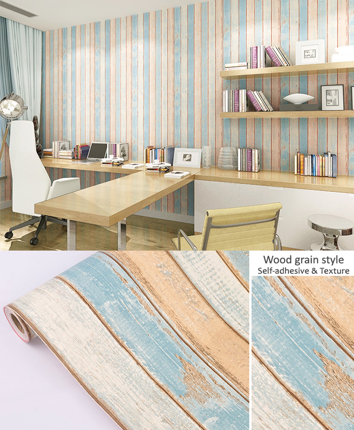 Shades of Multicolor Stripes Self Adhesive Classics PVC Vinyl Waterproof wallpaper