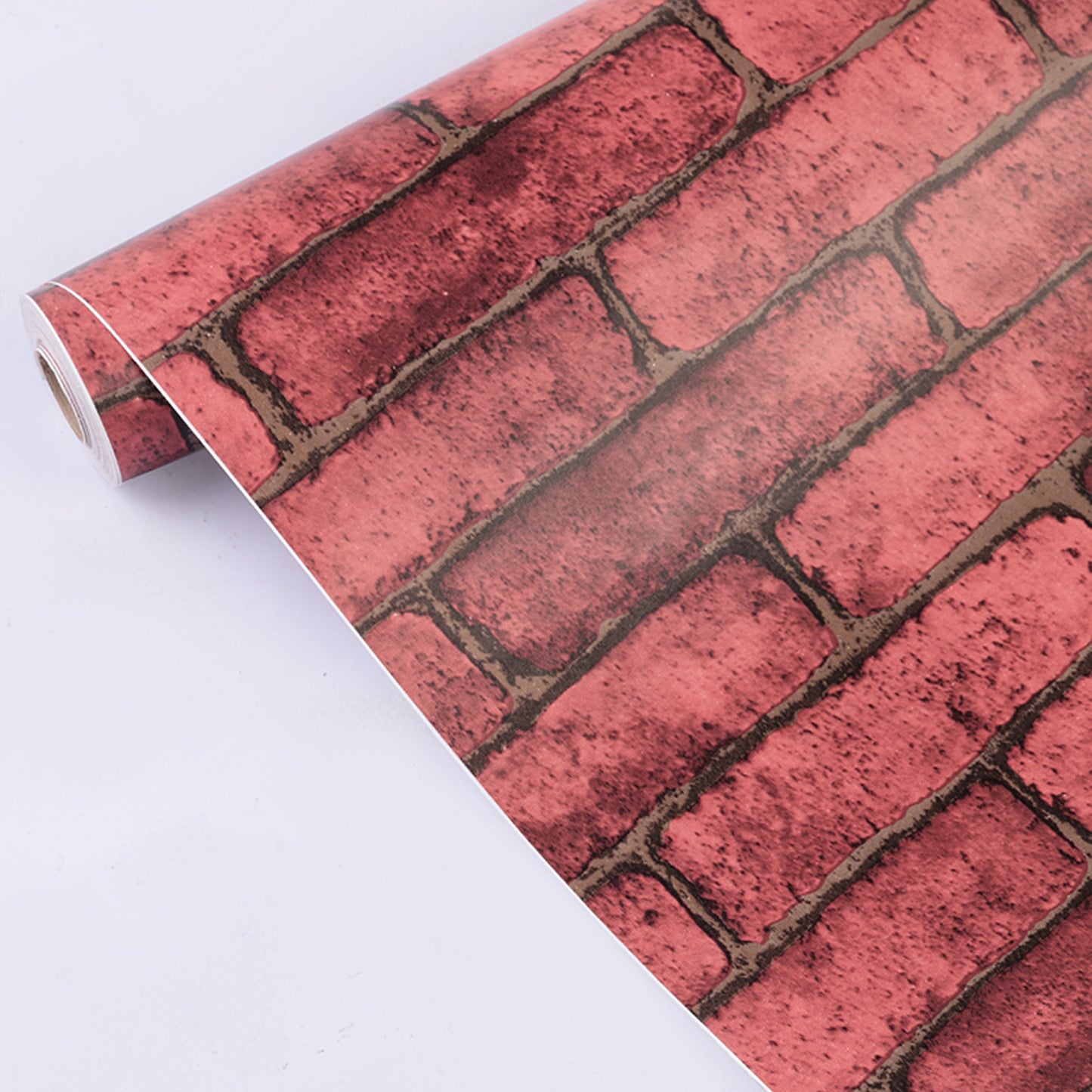 akadeco HY9214Shades of Reddish Bricks Self Adhesive Classics PVC Vinyl Waterproof wallpaper