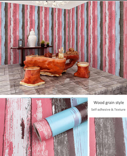 Multicolor Shades of Structured Stripes Classics PVC Vinyl Waterproof wallpaper