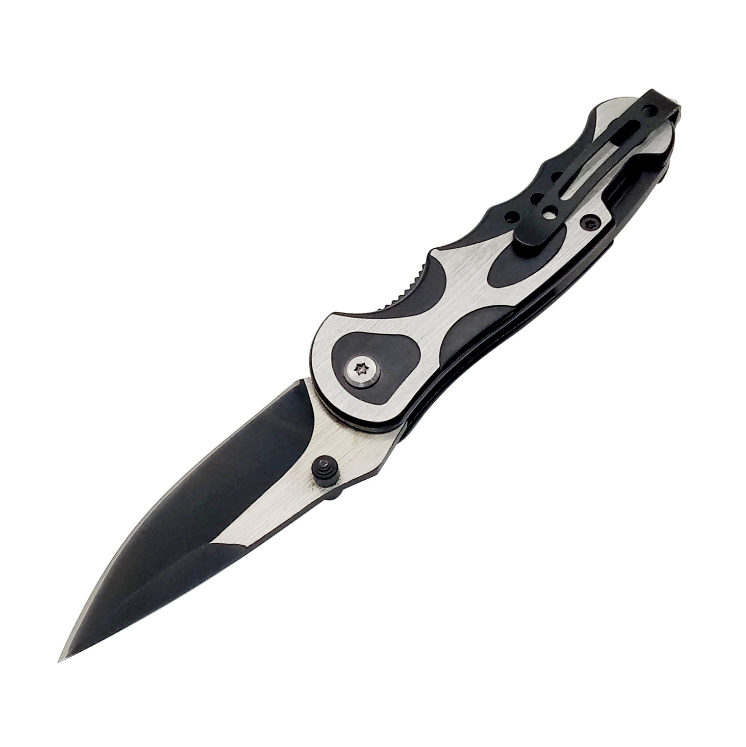 C5986 Stainless Steel Handle Pocket Knife With Glass Breaker