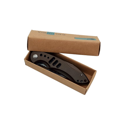 Columbia C3967 Easy Opening Quality Build Foldable Survival Pocket Knife With Belt Clip