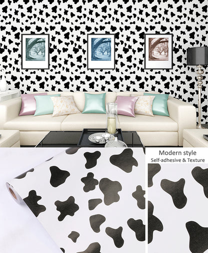 HY9037 Combnation of Black Butterflies on White self adhesive wallpaper