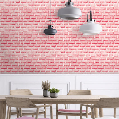 akadeco SA- 1027 Pink Bricks Classic Wallpaper