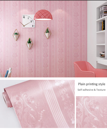 Pink Texture pvc wallpaper (1 roll size - 330X45cm)