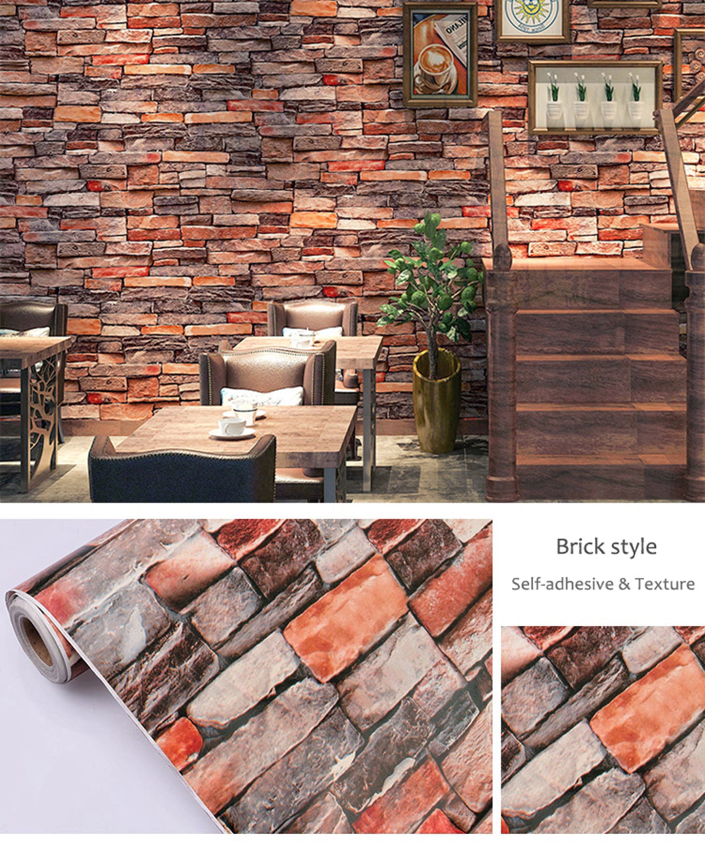 Multi Shades of Reddish Bricks Abstract Wallpaper