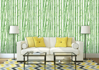 HY9145 Shade of Bamboo Green self adhesive wallpaper