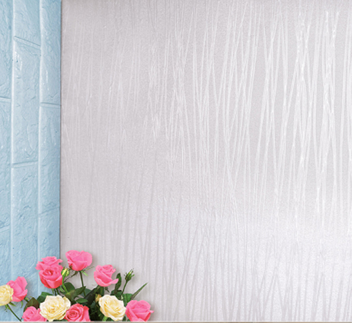 White Texture pvc wallpaper (1 roll size - 330X45cm)