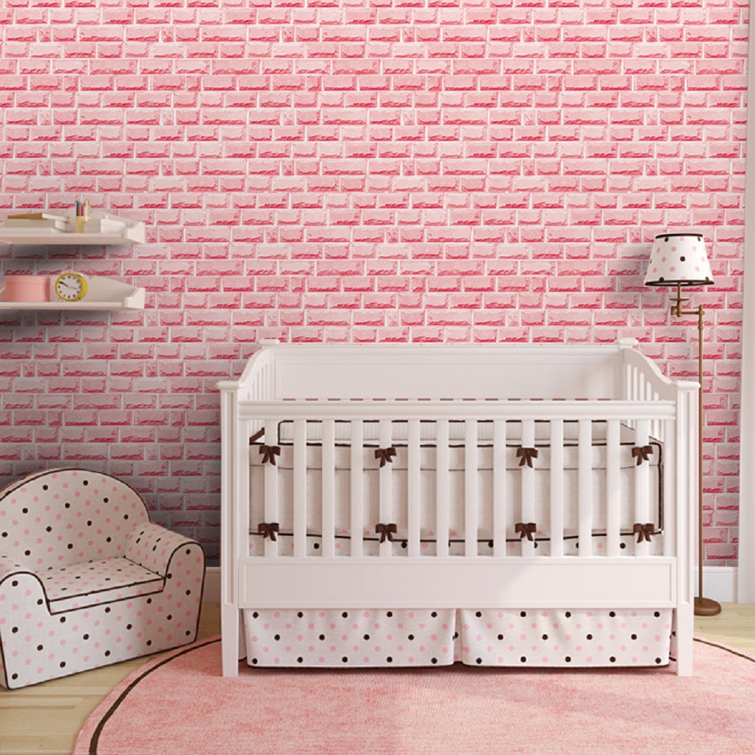 akadeco SA- 1027 Pink Bricks Classic Wallpaper