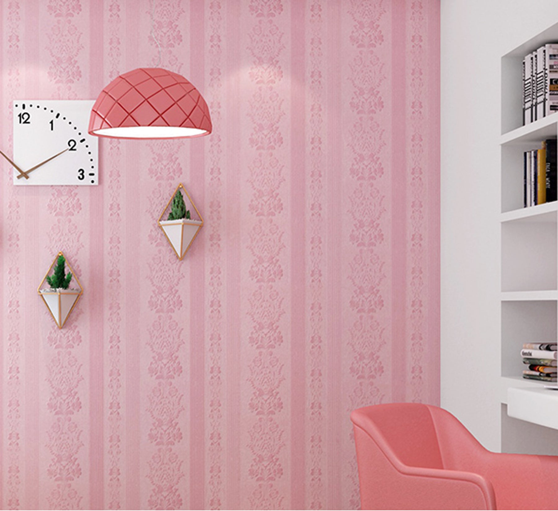 HY9904-3 self adhesive decorative multipupose Shined Pink Texture pvc wallpaper