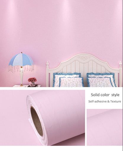 Solid Light Pink Classics PVC Vinyl Waterproof wallpaper