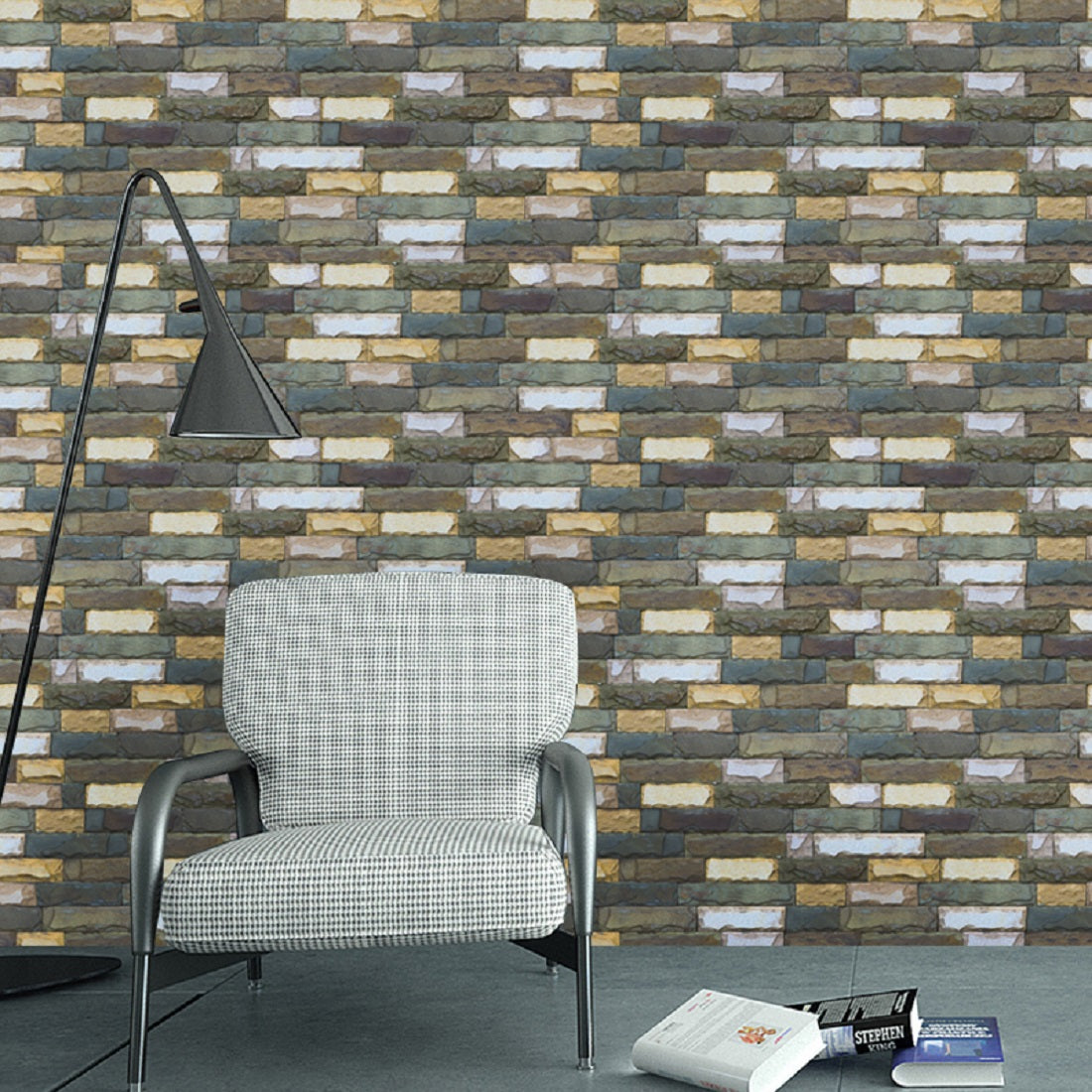 akadeco SA-1024 Multicolor Bricks Wallpaper