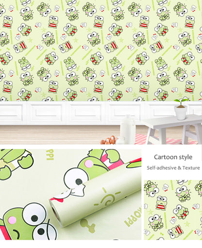 akadeco HY9188 Peppy Green Animation & Cartoons Theme Based Wallpaper