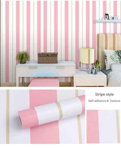 akadeco HY9160 Beauty of Pink and White Combination Classics PVC Vinyl Waterproof wallpaper