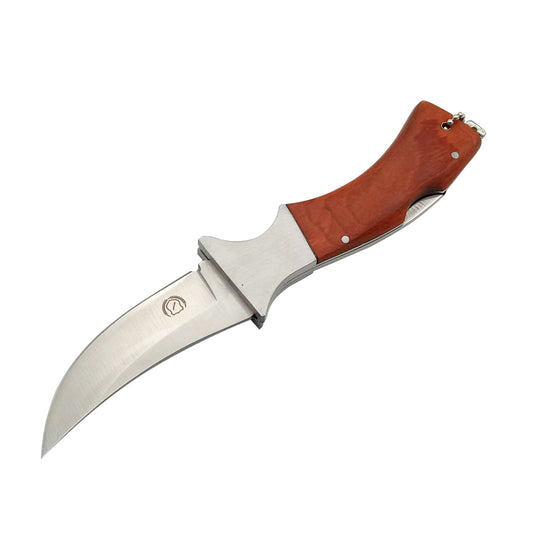 082 Professional Traditional Wood Handle Folding Knife For Tracking