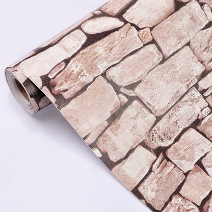akadeco HY9233 Shade of Light Brown Bricks Decorative Wallpaper