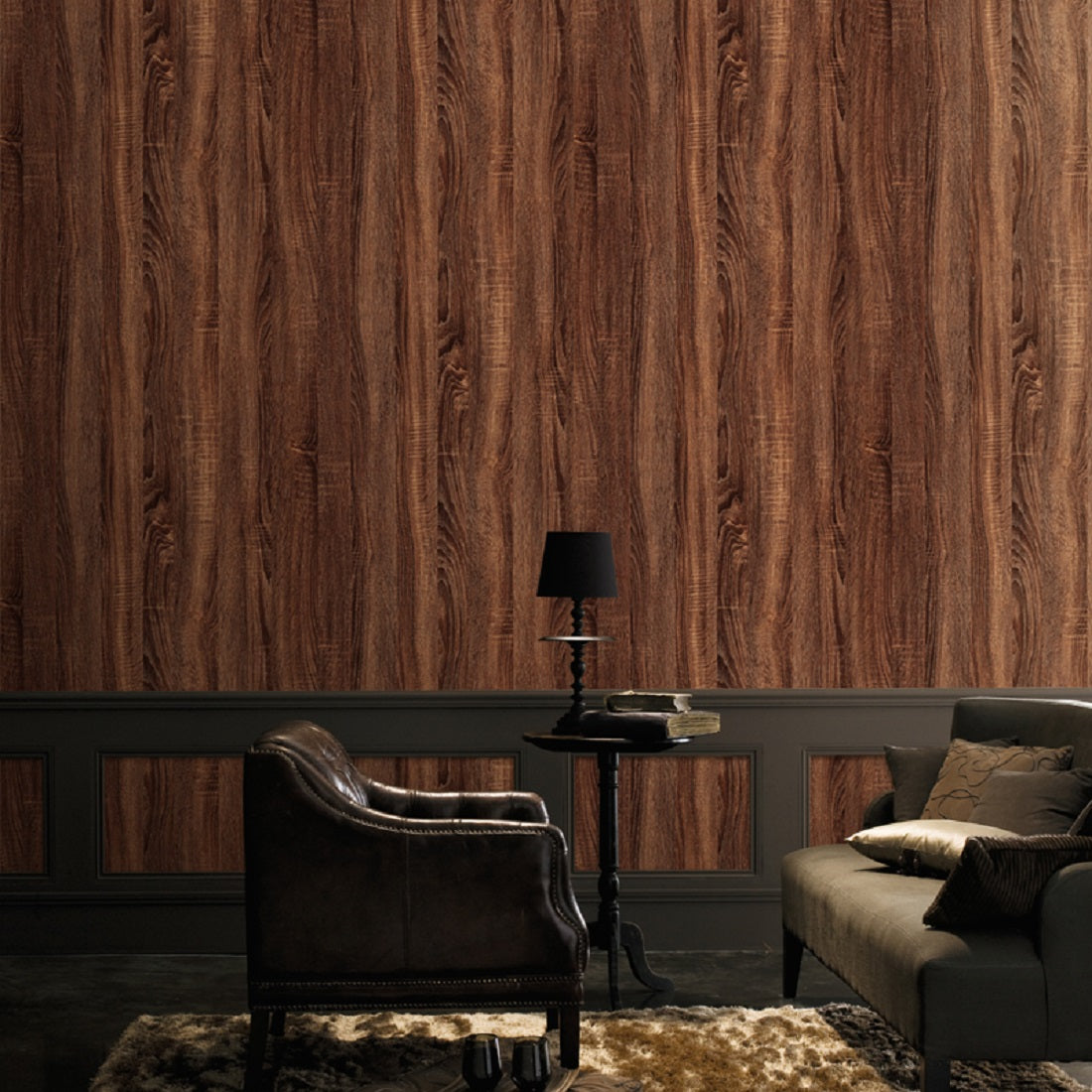 akadeco SA-2005B Classic Wooden Touch Wallpaper