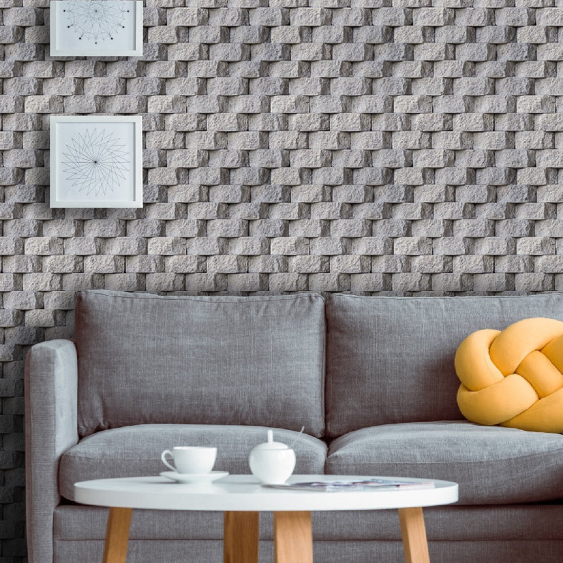 akadeco SA-1026 3D Touched Bricks Classic Wallpaper