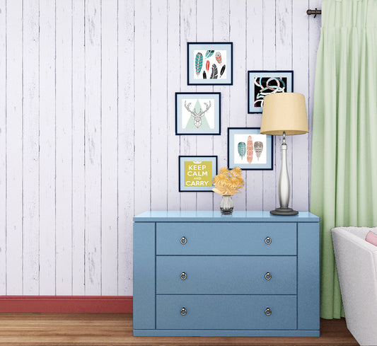 HY9302 Wood Grain Style With White Base Decorative Wallpaper