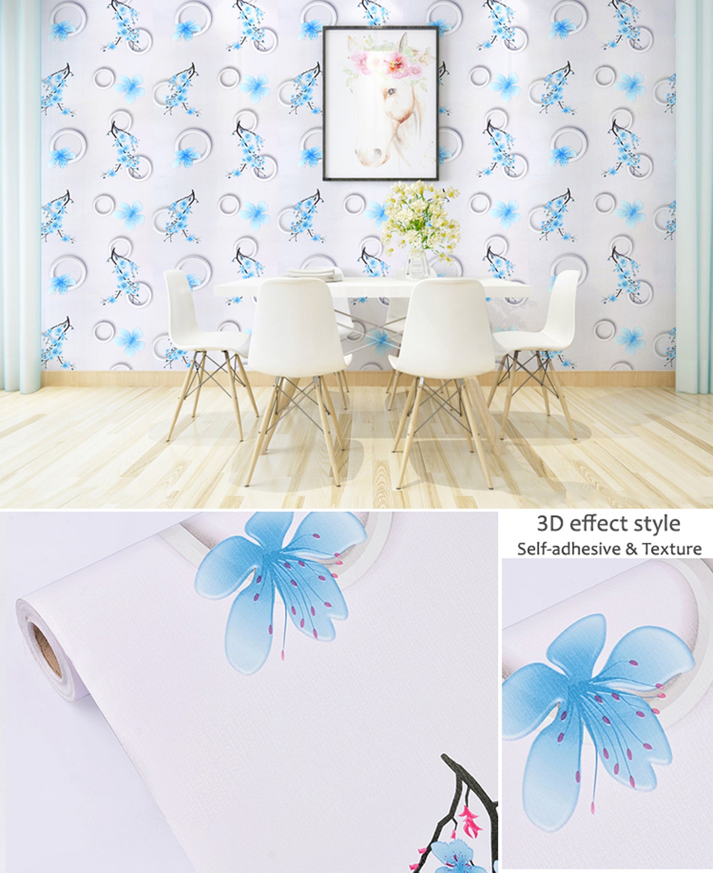 akadeco HY9168 Beauty of Art of Squres Self Adhesive Classics PVC Vinyl Waterproof wallpaper